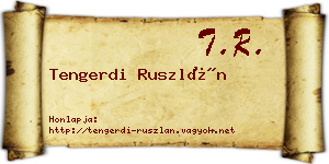 Tengerdi Ruszlán névjegykártya